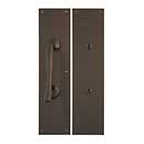 Brass Accents [A02-P7402-613PC] Solid Brass Door Pull &amp; Push Plate Set - Oil Rubbed Bronze Finish - 4&quot; W x 16&quot; L
