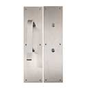 Brass Accents [A02-P7502-630] Stainless Steel Door Pull &amp; Push Plate Set - Satin Finish - 4&quot; W x 16&quot; L