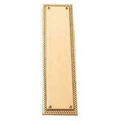 Brass Accents [A06-P0240-605] Solid Brass Door Push Plate - Academy - Polished Brass Finish - 3 1/8&quot; W x 12&quot; L
