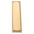 Brass Accents [A06-P0240-605] Solid Brass Door Push Plate - Academy - Polished Brass Finish - 3 1/8" W x 12" L