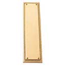 Brass Accents [A06-P0240-605] Solid Brass Door Push Plate - Academy - Polished Brass Finish - 3 1/8&quot; W x 12&quot; L