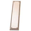 Brass Accents [A06-P0240-619] Solid Brass Door Push Plate - Academy - Satin Nickel Finish - 3 1/8&quot; W x 12&quot; L