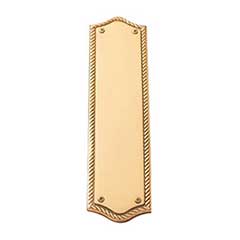 Brass Accents [A06-P0250-605] Solid Brass Door Push Plate - Academy - Polished Brass Finish - 2 3/4&quot; W x 11&quot; L