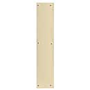 Brass Accents [A07-P6320-605] Solid Brass Door Push Plate - Square Corner - Polished Brass Finish - 3&quot; W x 12&quot; L