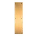 Brass Accents [A02-P7400-606] Solid Brass Door Push Plate - Satin Brass Finish - 4" W x 16" L