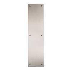 Brass Accents [A02-P7400-619] Solid Brass Door Push Plate - Satin Nickel Finish - 4&quot; W x 16&quot; L