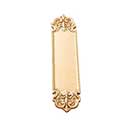 Brass Accents [A04-P3240-605] Solid Brass Door Push Plate - Fleur de Lis - Polished Brass Finish - 3" W x 12 3/4" L
