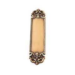 Brass Accents [A04-P3240-609] Solid Brass Door Push Plate - Fleur de Lis - Antique Brass Finish - 3&quot; W x 12 3/4&quot; L