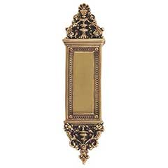 Brass Accents [A04-P5220-610] Solid Brass Door Push Plate - Apollo - Highlighted Brass Finish - 3 5/8&quot; W x 14 3/4&quot; L