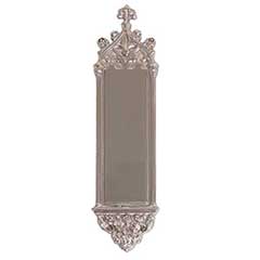 Brass Accents [A04-P5600-619] Solid Brass Door Push Plate - Gothic - Satin Nickel Finish - 3 3/8&quot; W x 16&quot; L