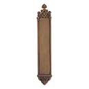 Brass Accents [A04-P5640-486] Solid Brass Door Push Plate - Gothic - Aged Brass Finish - 3 3/8&quot; W x 23 3/4&quot; L