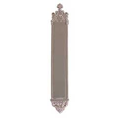 Brass Accents [A04-P5640-619] Solid Brass Door Push Plate - Gothic - Satin Nickel Finish - 3 3/8&quot; W x 23 3/4&quot; L