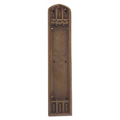 Brass Accents [A04-P5840-486] Solid Brass Door Push Plate - Oxford - Aged Brass Finish - 3 3/8&quot; W x 18&quot; L