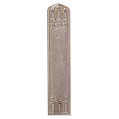 Brass Accents [A04-P5840-619] Solid Brass Door Push Plate - Oxford - Satin Nickel Finish - 3 3/8&quot; W x 18&quot; L