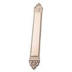 Brass Accents [A04-P6600-619] Solid Brass Door Push Plate - L&#39;Enfant - Satin Nickel Finish - 3&quot; W x 23 3/8&quot; L