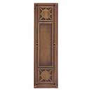 Brass Accents [A04-P7200-486] Solid Brass Door Push Plate - Nantucket - Aged Brass Finish - 3 3/4&quot; W x 13 7/8&quot; L