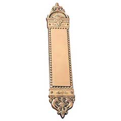 Brass Accents [A04-P8600-605] Solid Brass Door Push Plate - L&#39;Enfant - Polished Brass Finish - 3&quot; W x 16 1/2&quot; L