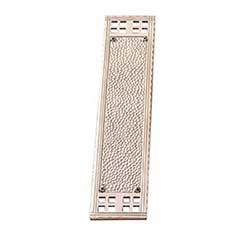 Brass Accents [A05-P5350-619] Solid Brass Door Push Plate - Arts &amp; Crafts - Satin Nickel Finish - 2 7/8&quot; W x 11 1/4&quot; L