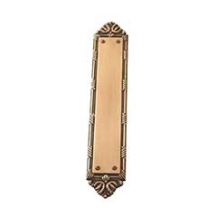 Brass Accents [A05-P7230-609] Solid Brass Door Push Plate - Ribbon &amp; Reed - Antique Brass Finish - 2 1/2&quot; W x 13 1/4&quot; L