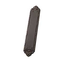 Brass Accents [A05-P7230-613VB] Solid Brass Door Push Plate - Ribbon &amp; Reed - Venetian Bronze Finish - 2 1/2&quot; W x 13 1/4&quot; L