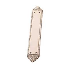 Brass Accents [A05-P7230-619] Solid Brass Door Push Plate - Ribbon &amp; Reed - Satin Nickel Finish - 2 1/2&quot; W x 13 1/4&quot; L