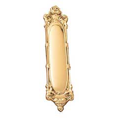 Brass Accents [A05-P4450-605] Solid Brass Door Push Plate - Victorian - Polished Brass Finish - 3 1/4&quot; W x 15&quot; L