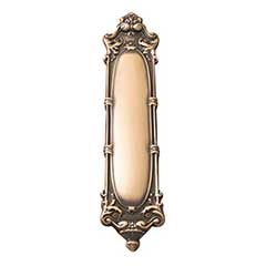 Brass Accents [A05-P4450-609] Solid Brass Door Push Plate - Victorian - Antique Brass Finish - 3 1/4&quot; W x 15&quot; L