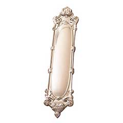 Brass Accents [A05-P4450-619] Solid Brass Door Push Plate - Victorian - Satin Nickel Finish - 3 1/4&quot; W x 15&quot; L