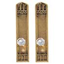 Brass Accents [D04-K584D] Solid Brass Door Dummy Set - Double - Oxford Series - 3 3/8" x 18" Plate