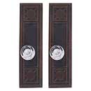 Brass Accents [D04-K720D] Solid Brass Door Dummy Set - Double - Nantucket Series - 3 3/4&quot; x 13 7/8&quot; Plate
