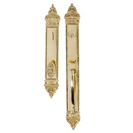 Brass Accents [D04-H660] Solid Brass Door Tubular Entry Set - L&#39;Enfant Series - Single Cylinder