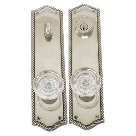 Brass Accents [D06-K250] Solid Brass Door Tubular Entry Set - Trafalgar Series - Single Cylinder - 2 3/4&quot; x 11&quot; Plate