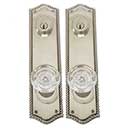 Brass Accents [D06-K250] Solid Brass Door Tubular Entry Set - Trafalgar Series - Double Cylinder - 2 3/4" x 11" Plate