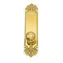 Brass Accents [D04-K324] Solid Brass Door Passage Set - Fleur de Lis Series - 3" x 12-3/4" Plate