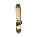 Brass Accents [D04-K322] Solid Brass Door Passage Set - Fleur de Lis Series - 3" x 18" Plate