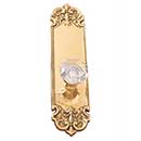 Brass Accents [D04-K324] Solid Brass Door Privacy Set - Fleur de Lis Series - 3&quot; x 12 3/4&quot; Plate