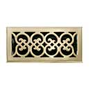 Brass Accents [A03-R4410-605] Cast Brass Decorative Floor Register Vent Cover - Scroll - Polished Brass Finish - 4" x 10"