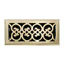 Brass Accents [A03-R4410-605] Cast Brass Decorative Floor Register Vent Cover - Scroll - Polished Brass Finish - 4&quot; x 10&quot;