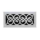 Brass Accents [A03-R4410-619] Cast Brass Decorative Floor Register Vent Cover - Scroll - Satin Nickel Finish - 4" x 10"