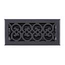 Brass Accents [A03-R4410-622] Cast Brass Decorative Floor Register Vent Cover - Scroll - Weathered Black Finish - 4" x 10"
