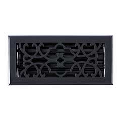Brass Accents [A03-R6410-622] Cast Brass Decorative Floor Register Vent Cover - Victorian - Weathered Black Finish - 4&quot; x 10&quot;