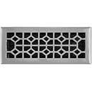 Brass Accents [A03-R2412-619] Cast Brass Decorative Floor Register Vent Cover - Classic - Satin Nickel Finish - 4&quot; x 12&quot;