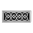 Brass Accents [A03-R4412-619] Cast Brass Decorative Floor Register Vent Cover - Scroll - Satin NIckel Finish - 4" x 12"