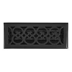 Brass Accents [A03-R4412-622] Cast Brass Decorative Floor Register Vent Cover - Scroll - Weathered Black Finish - 4&quot; x 12&quot;