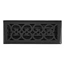 Brass Accents [A03-R4412-622] Cast Brass Decorative Floor Register Vent Cover - Scroll - Weathered Black Finish - 4" x 12"
