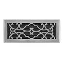 Brass Accents [A03-R6412-619] Cast Brass Decorative Floor Register Vent Cover - Victorian - Satin Nickel Finish - 4&quot; x 12&quot;