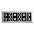 Brass Accents [A03-R2414-619] Cast Brass Decorative Floor Register Vent Cover - Classic - Satin Nickel Finish - 4&quot; x 14&quot;