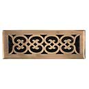 Brass Accents [A03-R4414-609] Cast Brass Decorative Floor Register Vent Cover - Scroll - Antique Brass Finish - 4&quot; x 14&quot;