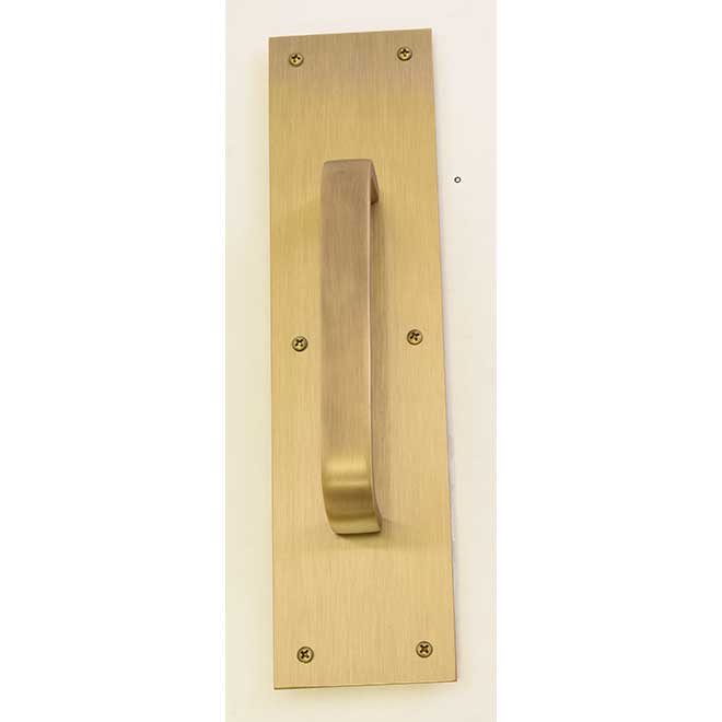 Brass Accents [A07P6321609] Solid Brass Door Pull Plate Square Corner Antique Brass Finish