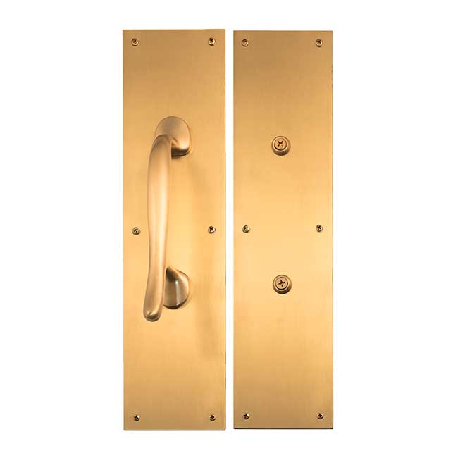 Brass Accents A02-P7402-606 Door Pull & Push Plate Set